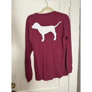 Victoria's Secret PINK Dog Logo Long Sleeve T Shirt